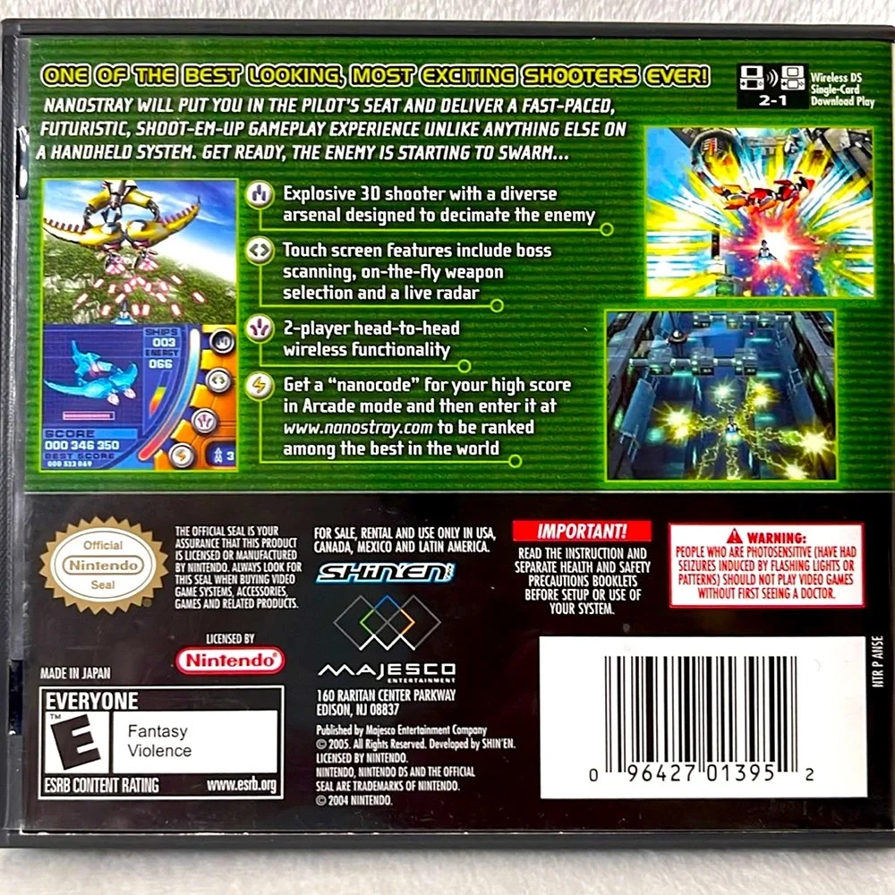 Nintendo DS Nanostray Video Game Complete with Case and Manual
